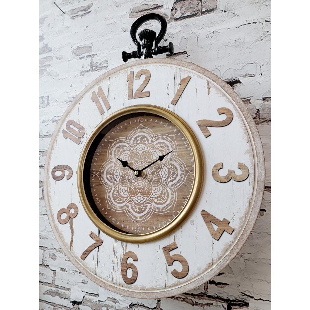 Chic Antique Wanduhr mit floralem Muster online kaufen bei SKANDEKO (Ansicht 2)
