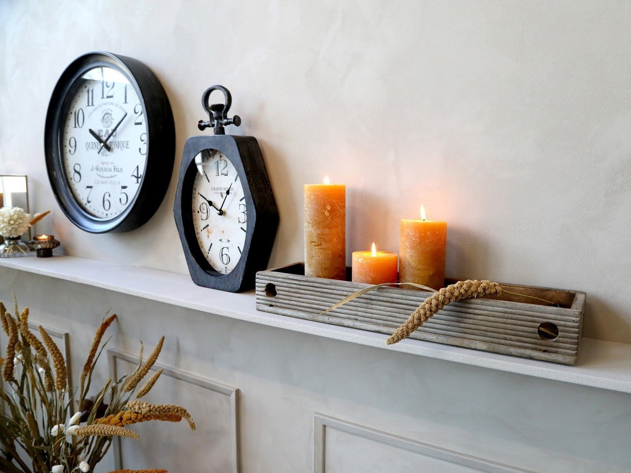 Chic Antique Wanduhr Sechseck online kaufen bei SKANDEKO (Ansicht 2)