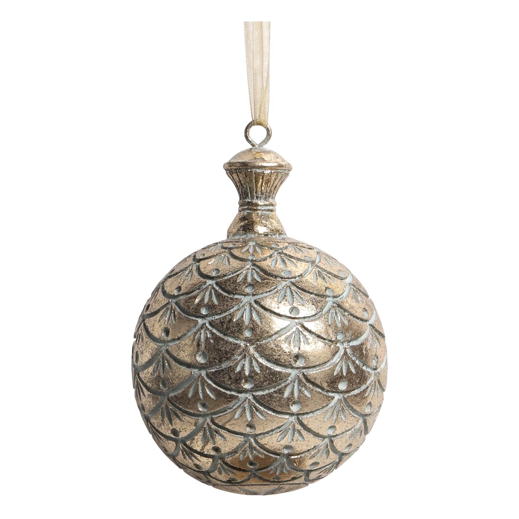 Weihnachtskugel im Antique Verte Stil