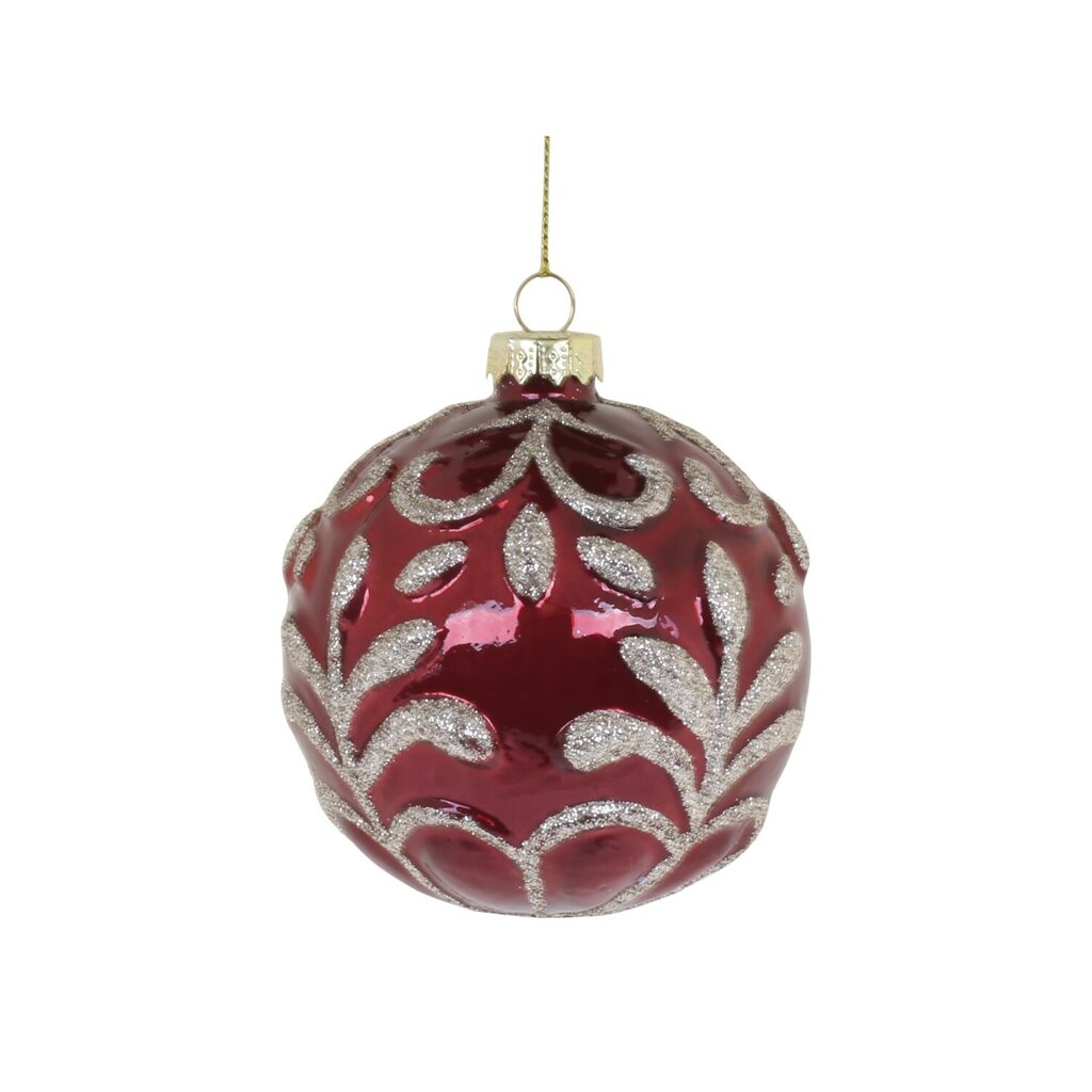 Chic Antique Weihnachtskugel mit Glitzer, rot online kaufen bei SKANDEKO