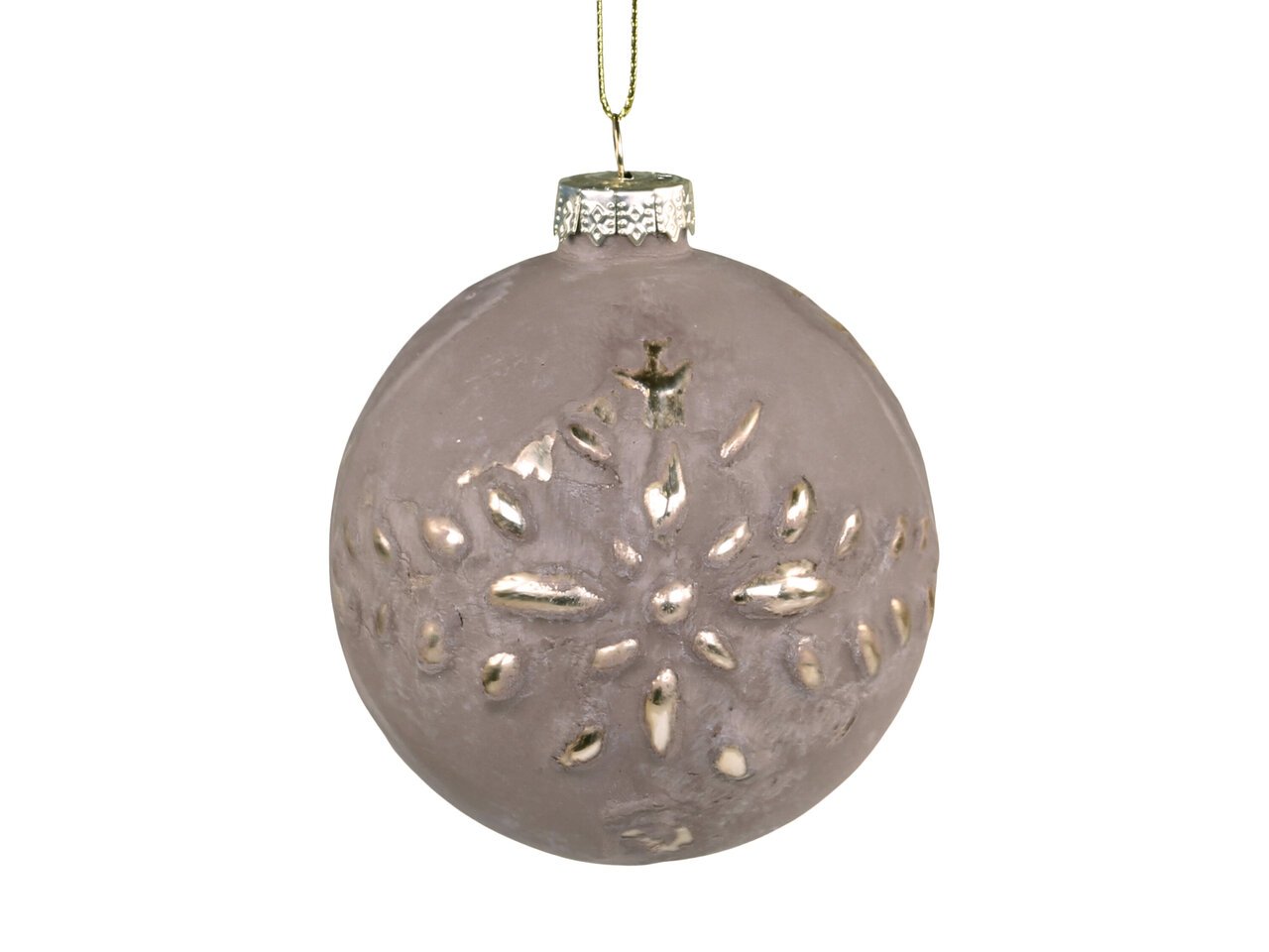 Weihnachtskugel mit Goldmuster Fleur