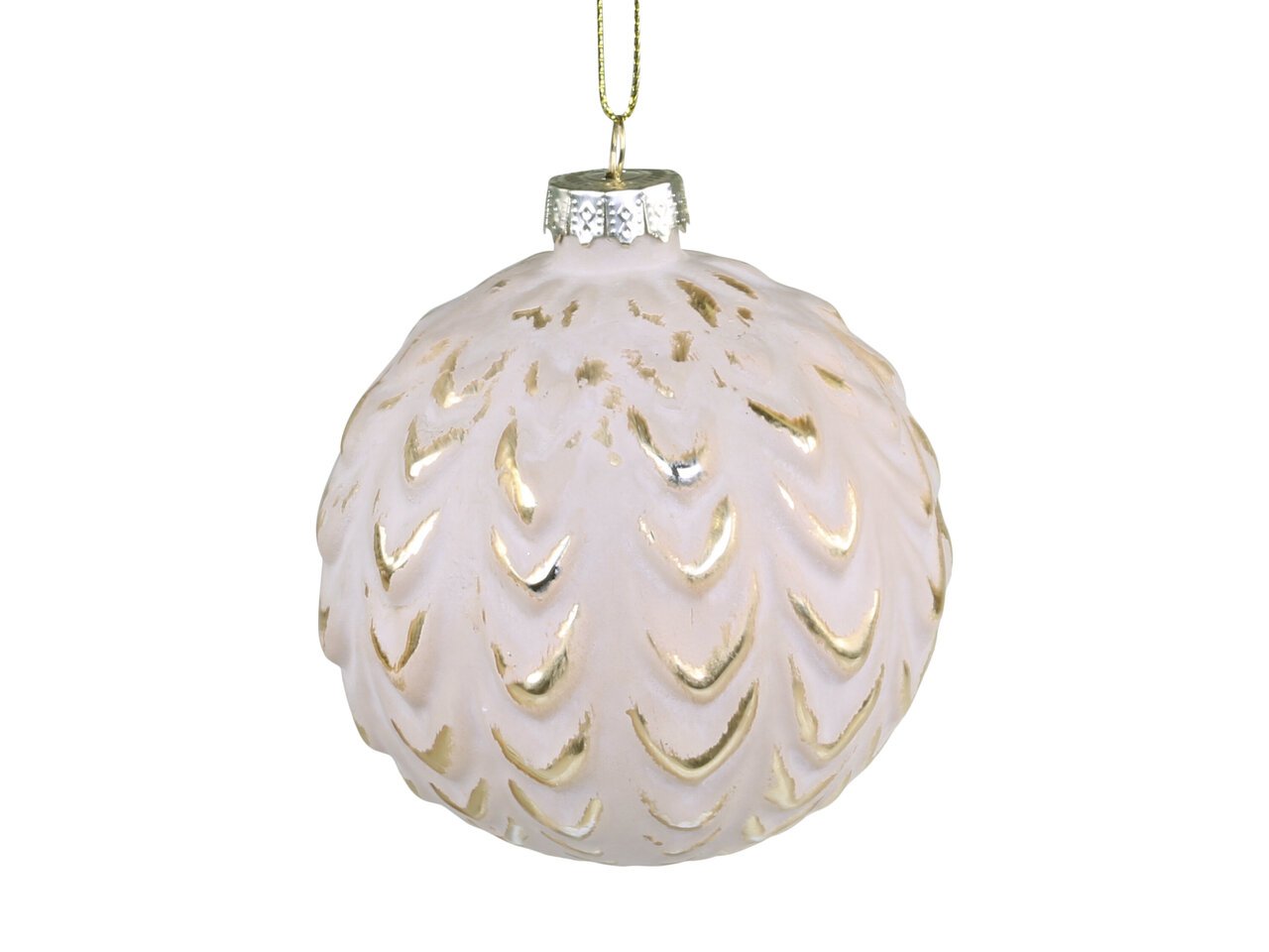 Chic Antique Weihnachtskugel mit Goldmuster Fleche online kaufen bei SKANDEKO
