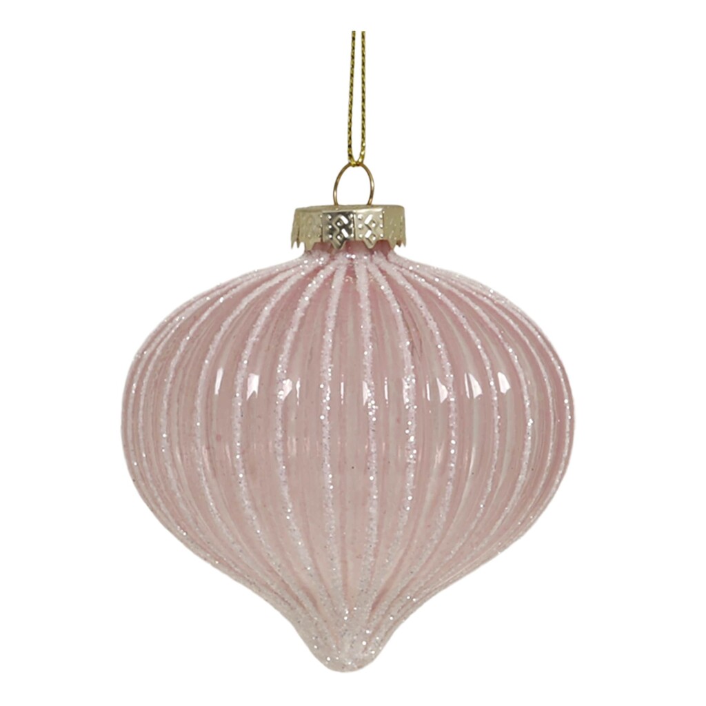 Chic Antique Weihnachtskugel Rosa Tropfenform online kaufen bei SKANDEKO