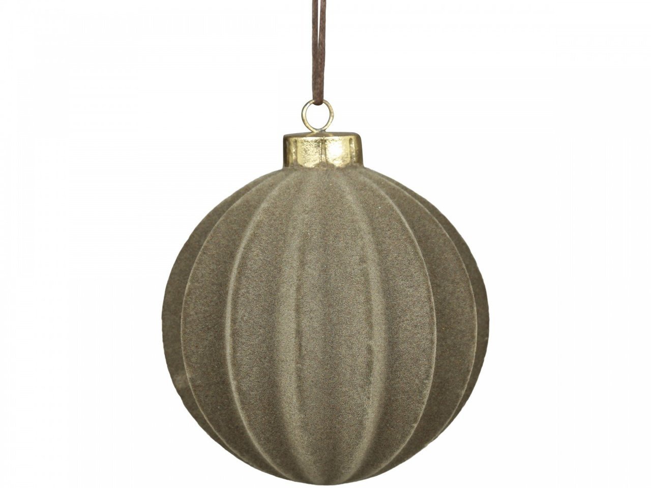 Weihnachtskugel Velours in Fächerstruktur