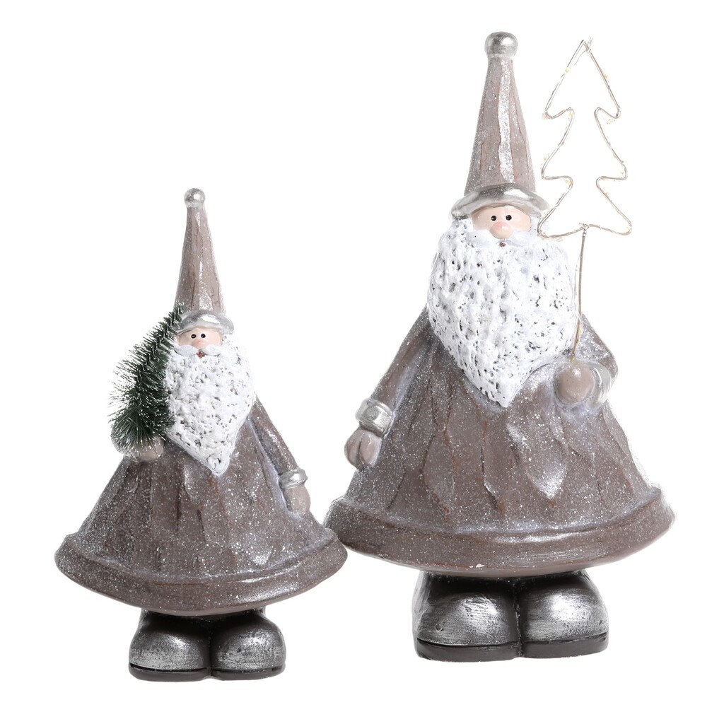 Chic Antique Weihnachtsmann mit LED Baum 2er-Set online kaufen bei SKANDEKO