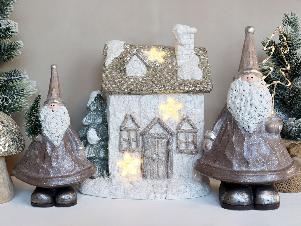 Chic Antique Weihnachtsmann mit LED Baum 2er-Set online kaufen bei SKANDEKO (Ansicht 2)