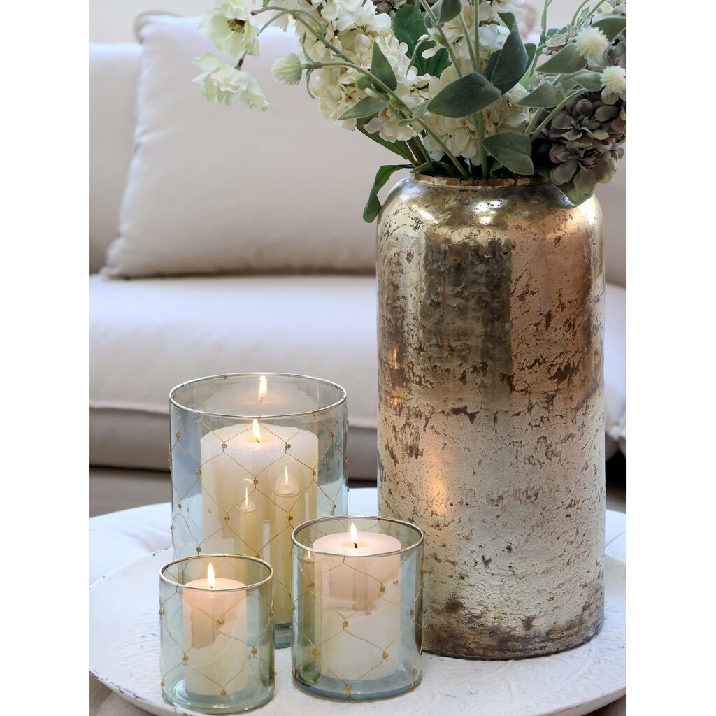 Chic Antique Windlicht mit Eisen Dekor online kaufen bei SKANDEKO (Ansicht 2)