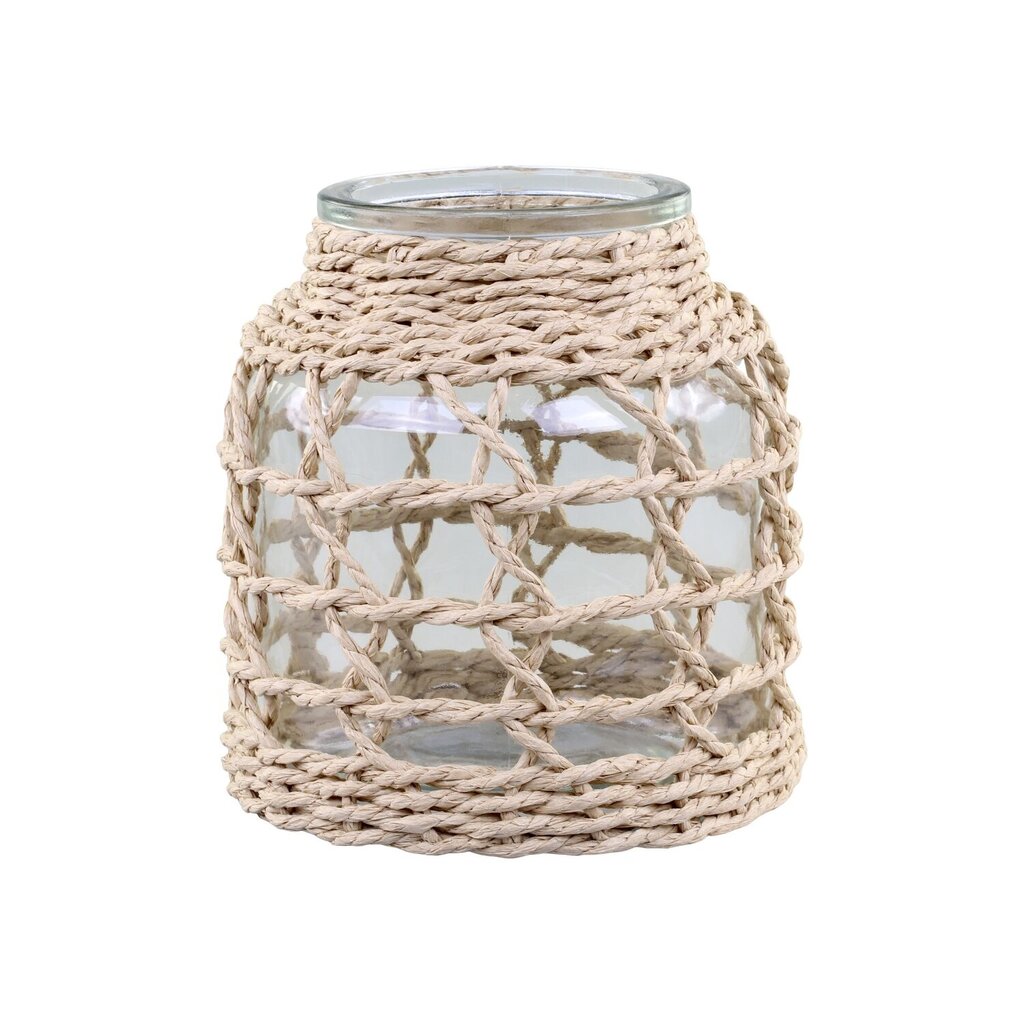 Chic Antique Windlicht mit geflochtenem Schilf online kaufen bei SKANDEKO