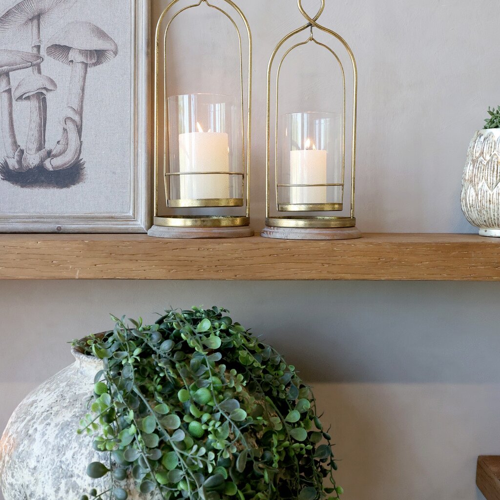 Chic Antique Windlicht mit Glas online kaufen bei SKANDEKO (Ansicht 2)