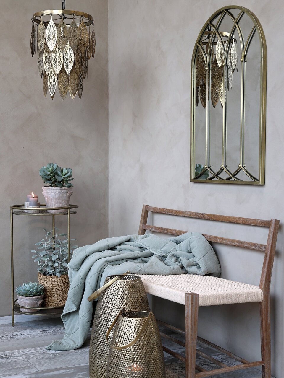 Chic Antique Windlicht mit Lochmuster aus Eisen online kaufen bei SKANDEKO (Ansicht 2)