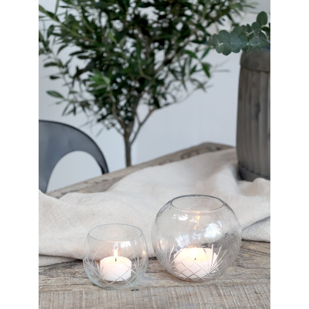Chic Antique Windlicht mit Schliff Muster online kaufen bei SKANDEKO (Ansicht 2)