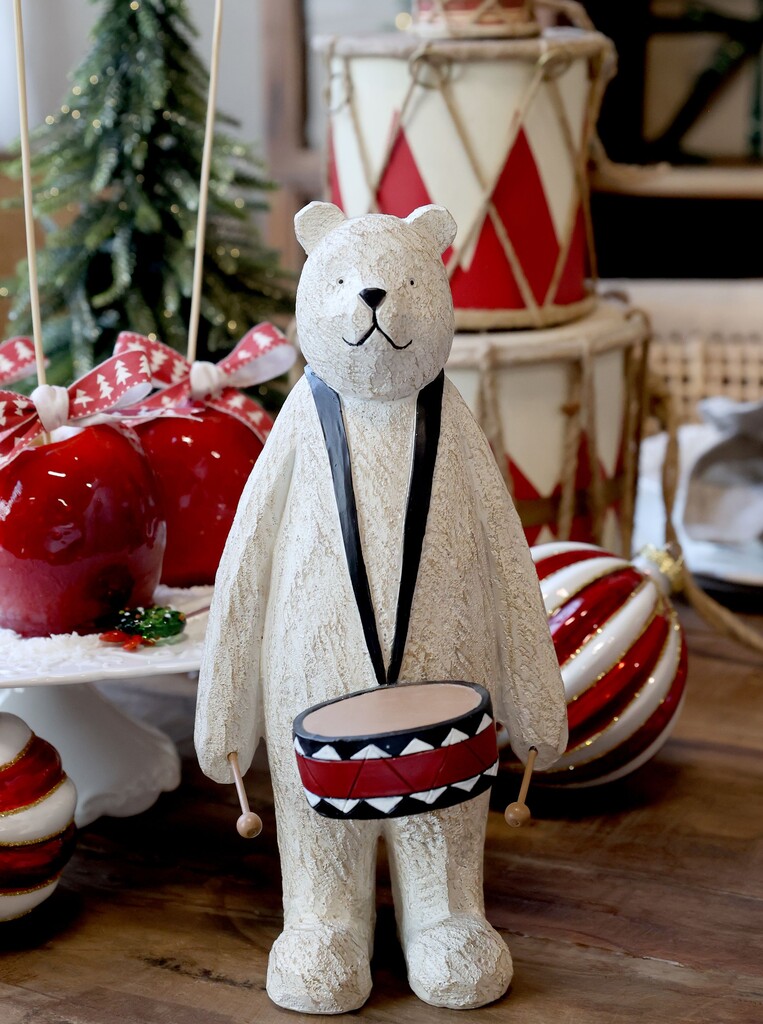 Chic Antique Winterliche Bären Figur mit Trommel online kaufen bei SKANDEKO (Ansicht 2)
