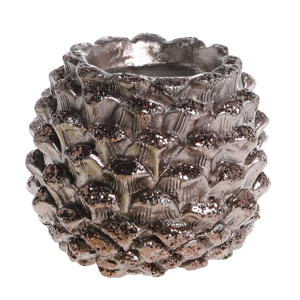 Chic Antique Zapfen Teelichthalter mit Glitzer online kaufen bei SKANDEKO