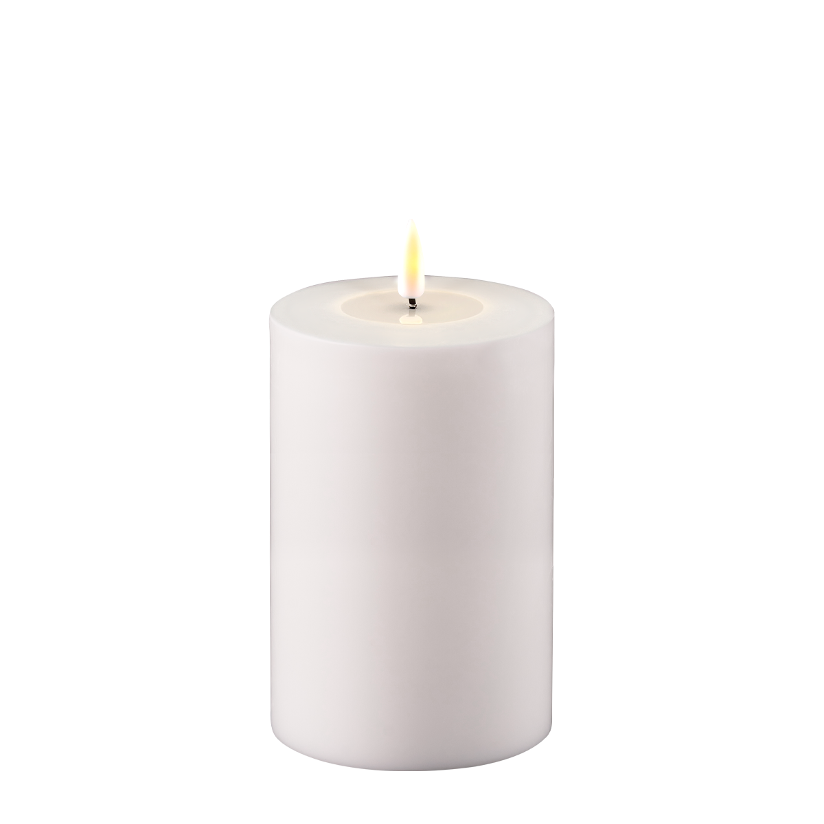 LED Real Flame Outdoor Stumpenkerze weiß