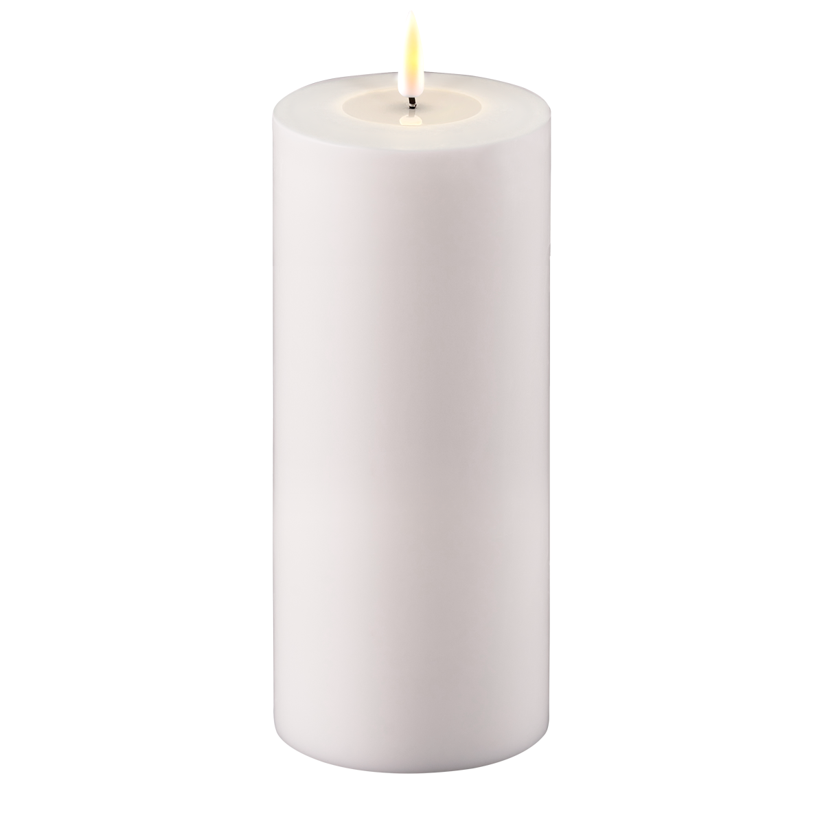 LED Real Flame Outdoor Stumpenkerze weiß