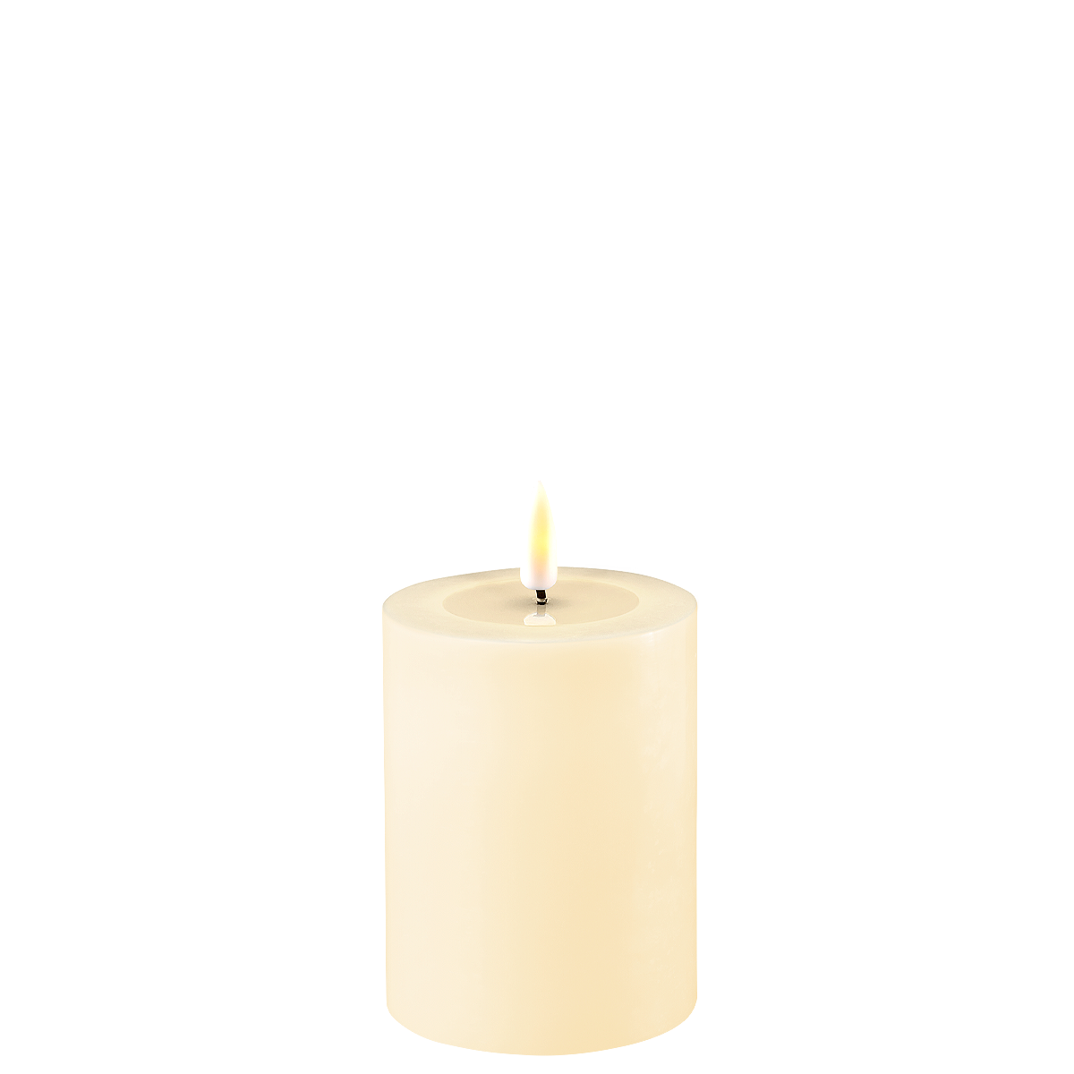 LED Stumpenkerze Real Flame creme