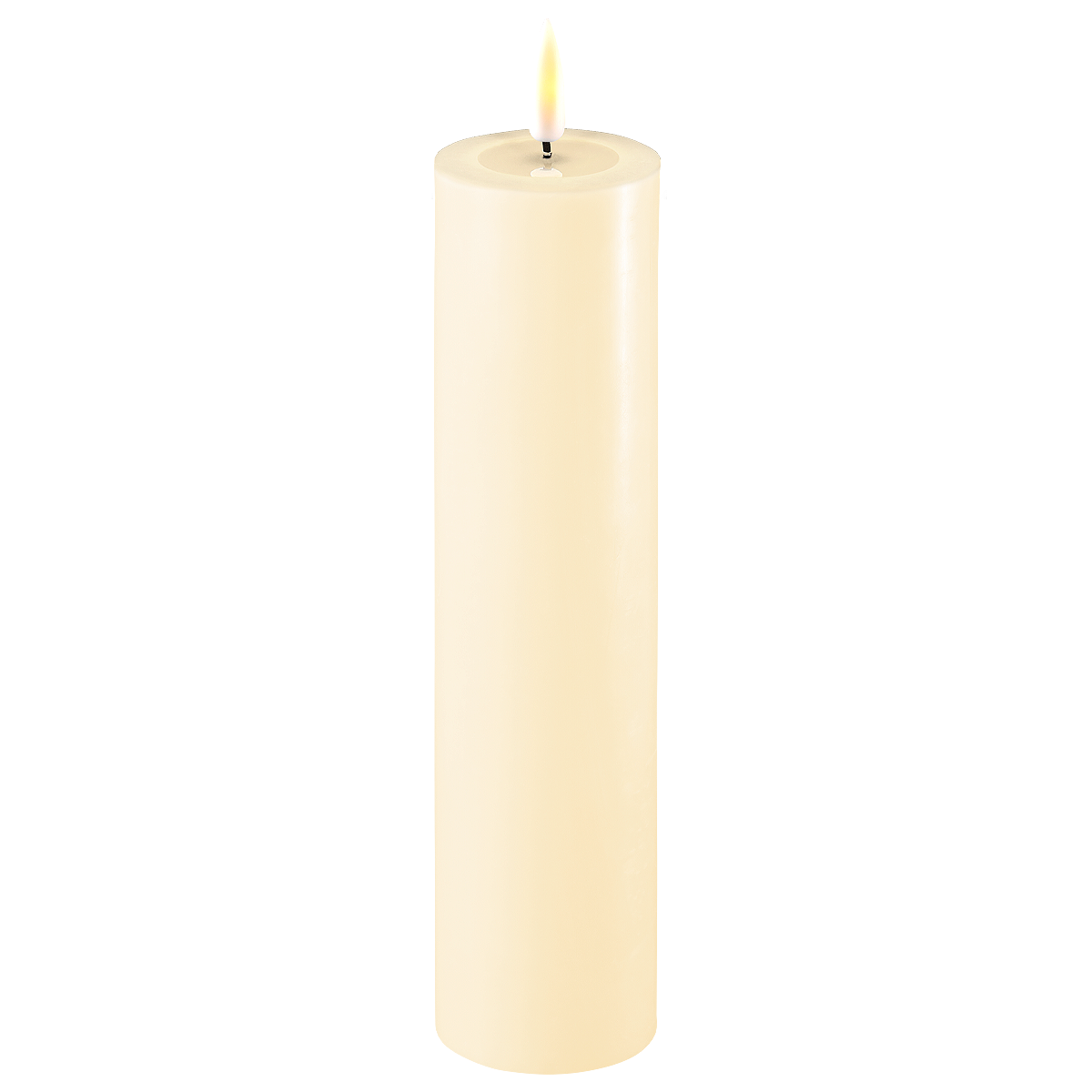 LED Stumpenkerze Real Flame creme