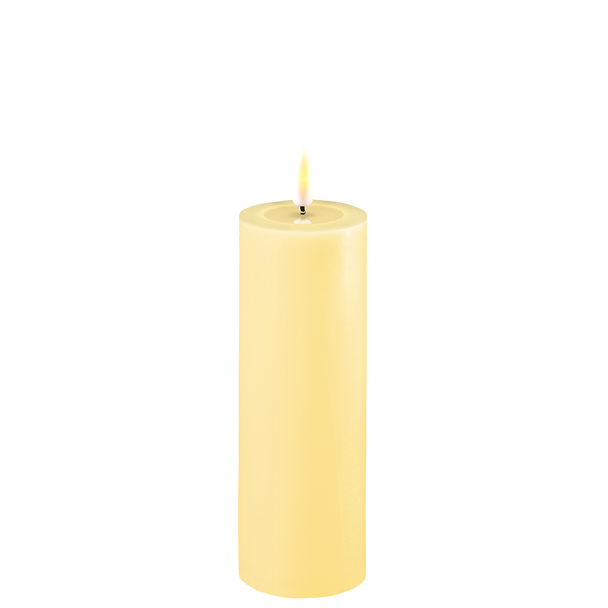 LED Stumpenkerze Real Flame hellgelb