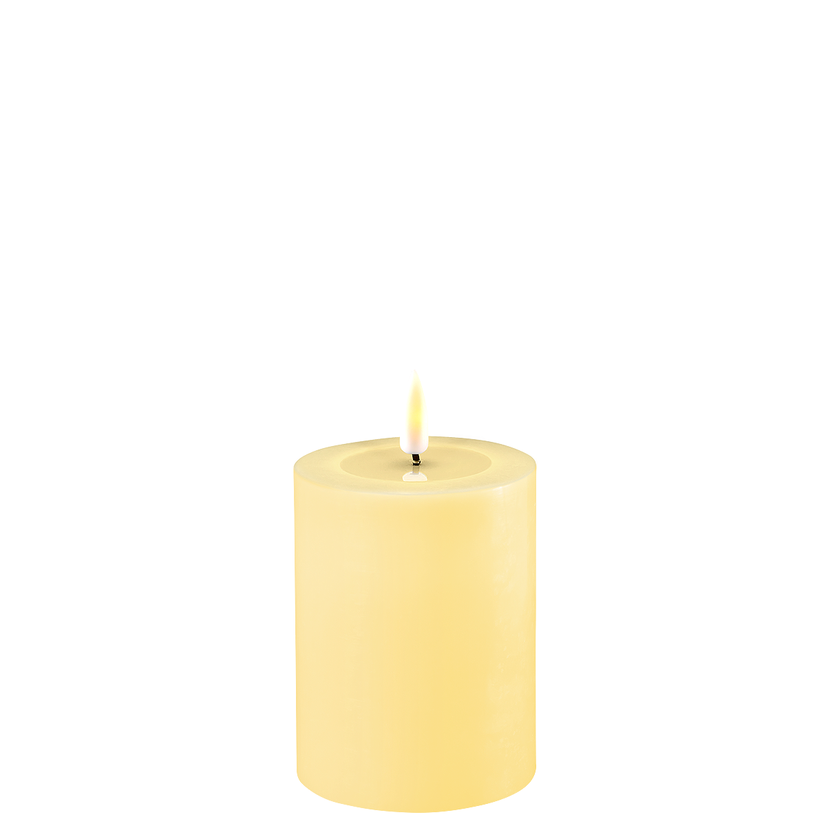 LED Stumpenkerze Real Flame hellgelb