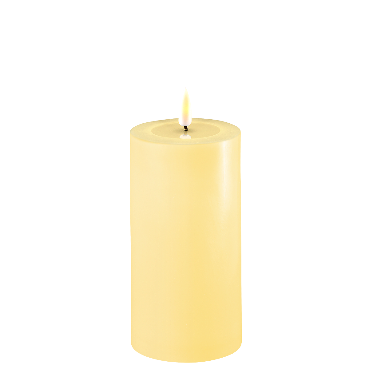 LED Stumpenkerze Real Flame hellgelb