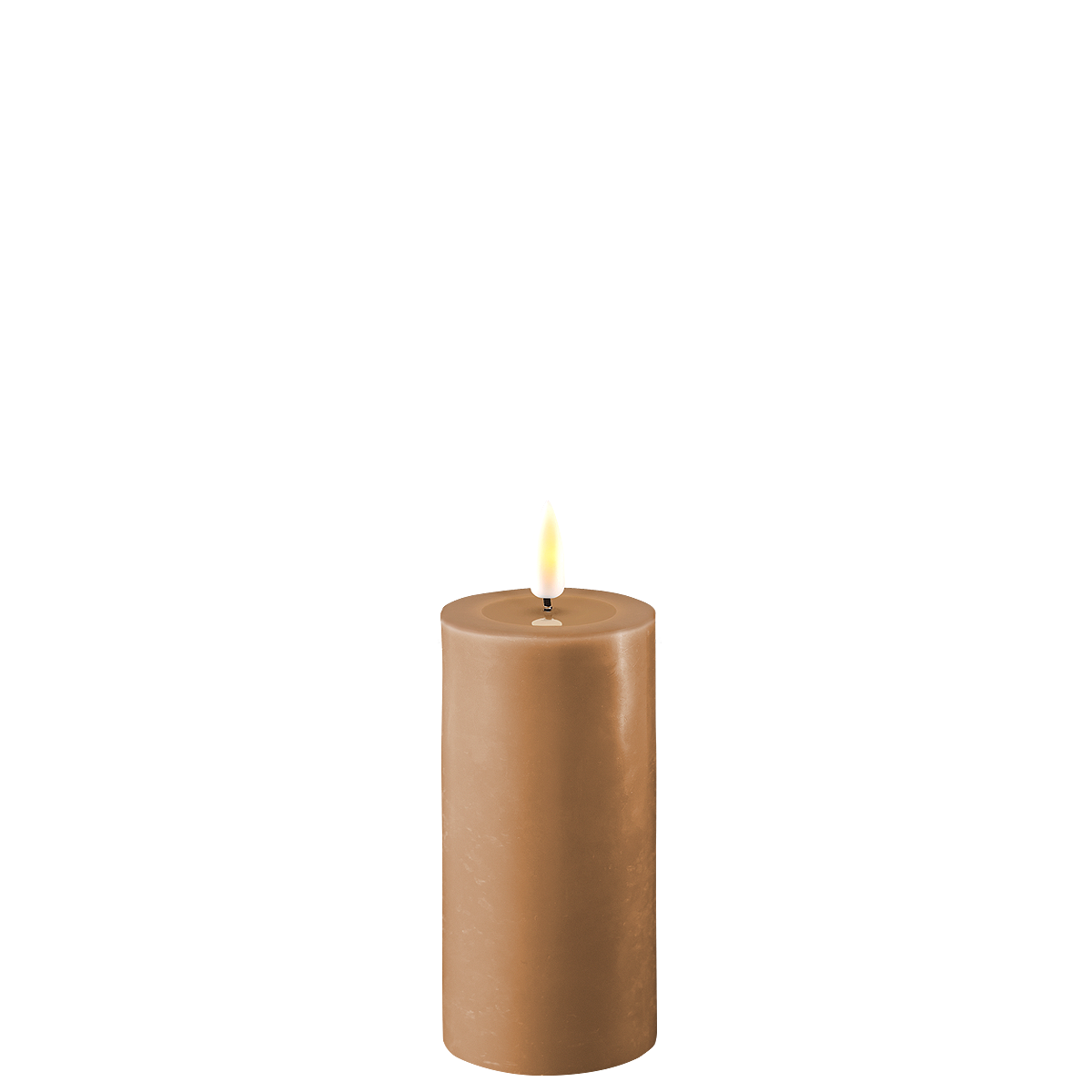 Deluxe Homeart LED Stumpenkerze Real Flame karamell online kaufen bei SKANDEKO