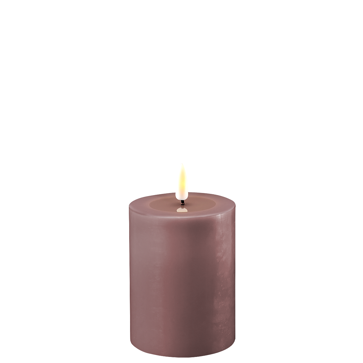 LED Stumpenkerze Real Flame lila