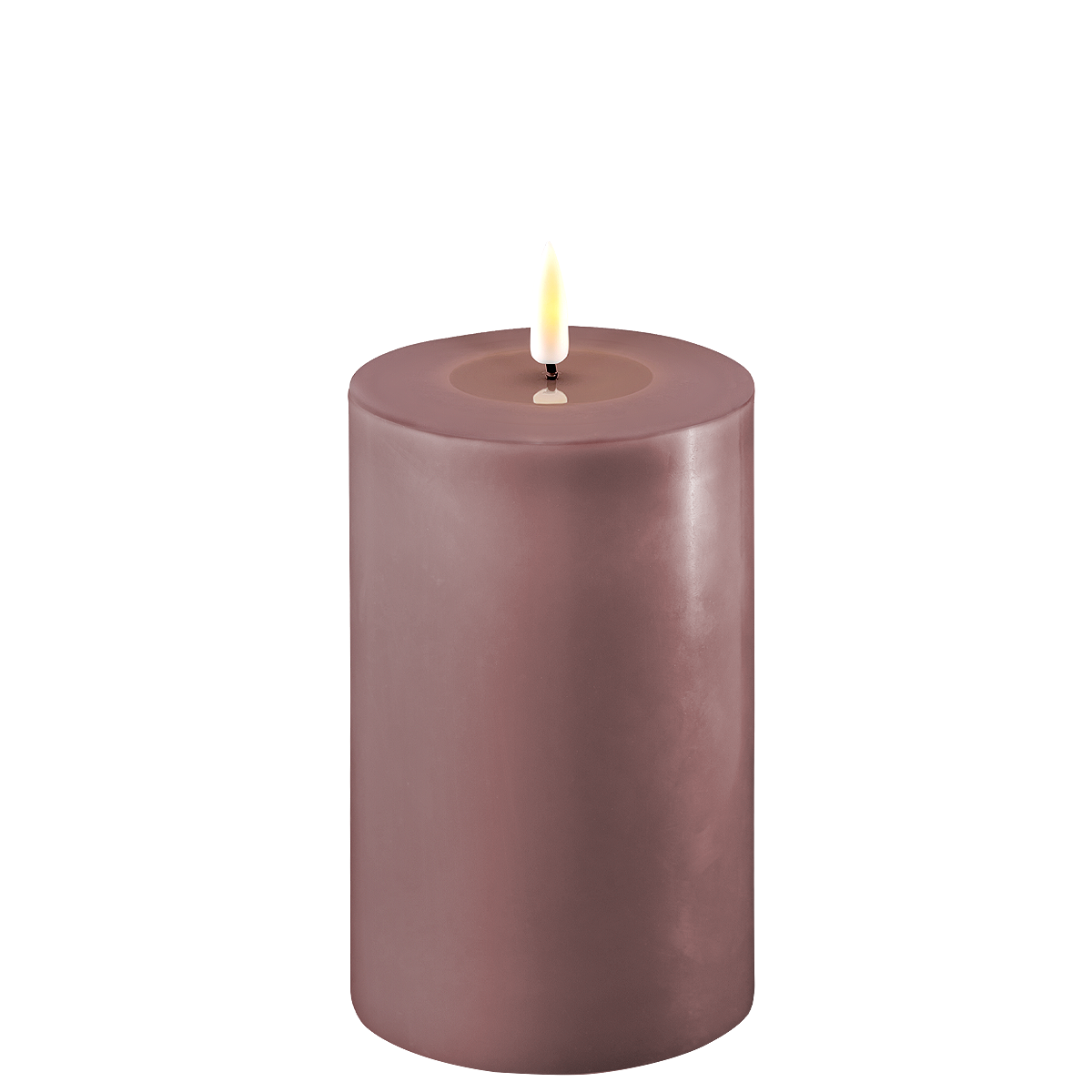 LED Stumpenkerze Real Flame lila