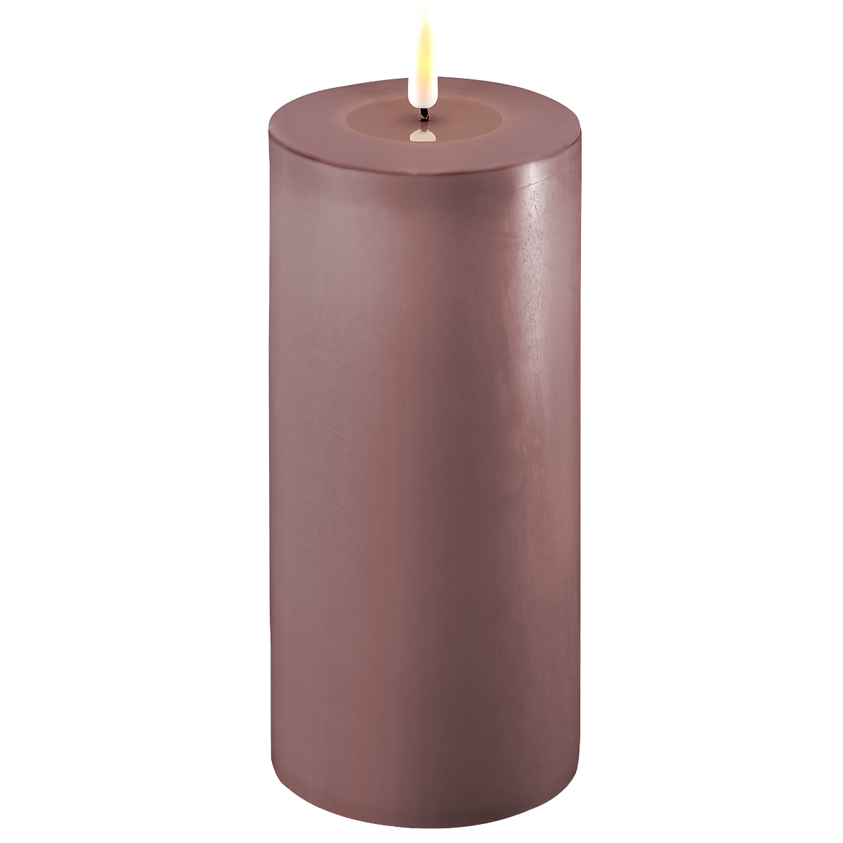 LED Stumpenkerze Real Flame lila