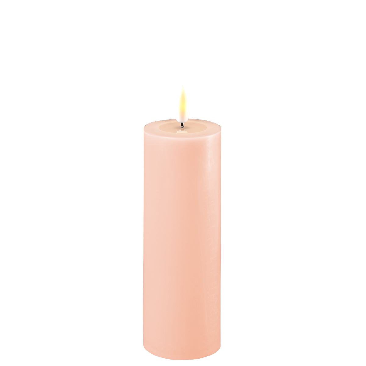 LED Stumpenkerze Real Flame rosa