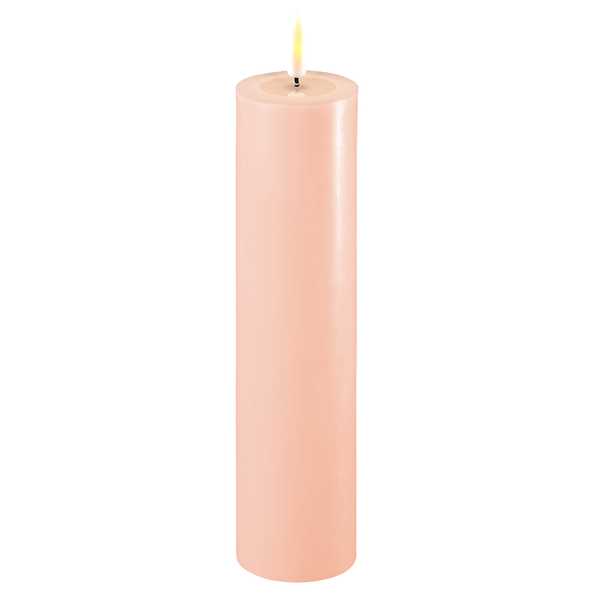 LED Stumpenkerze Real Flame rosa