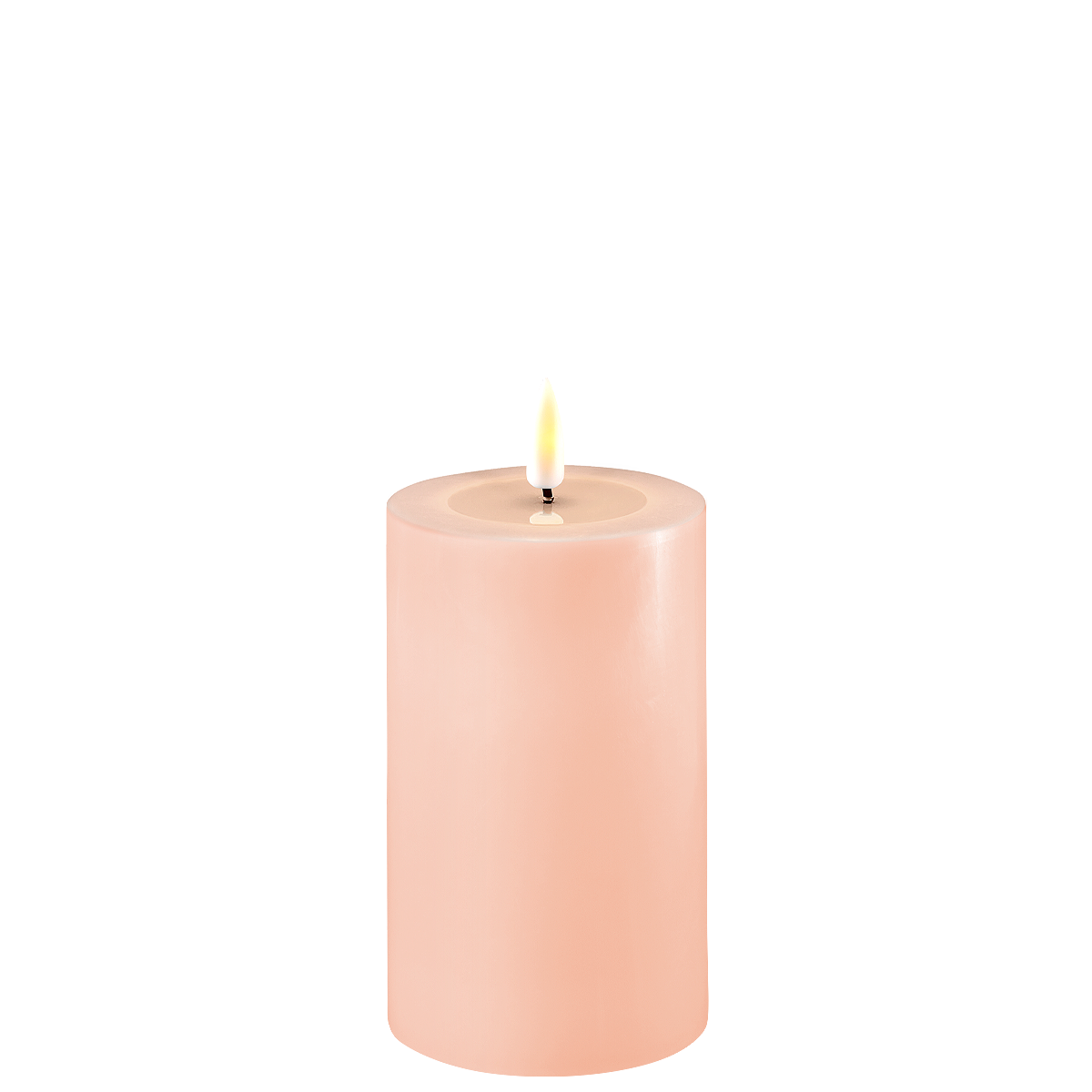 LED Stumpenkerze Real Flame rosa