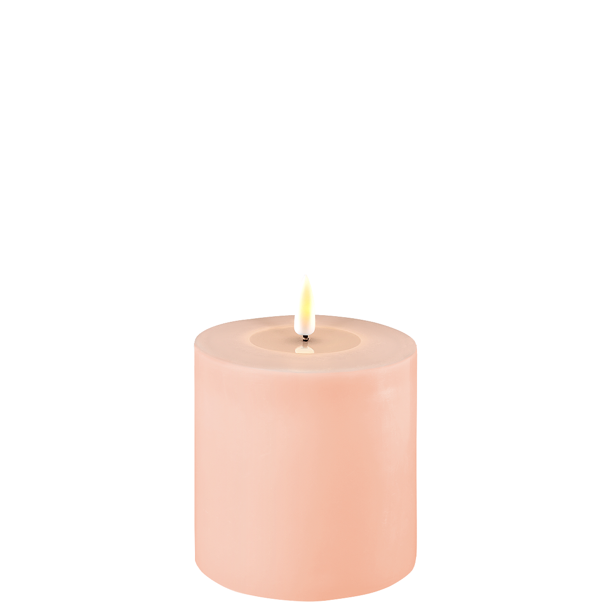 LED Stumpenkerze Real Flame rosa