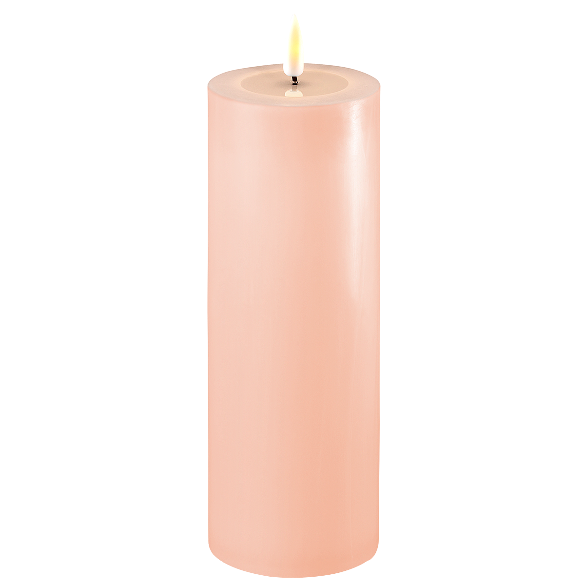 LED Stumpenkerze Real Flame rosa