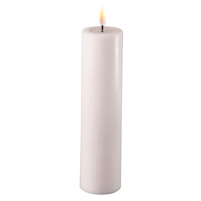 LED Stumpenkerze Real Flame weiß