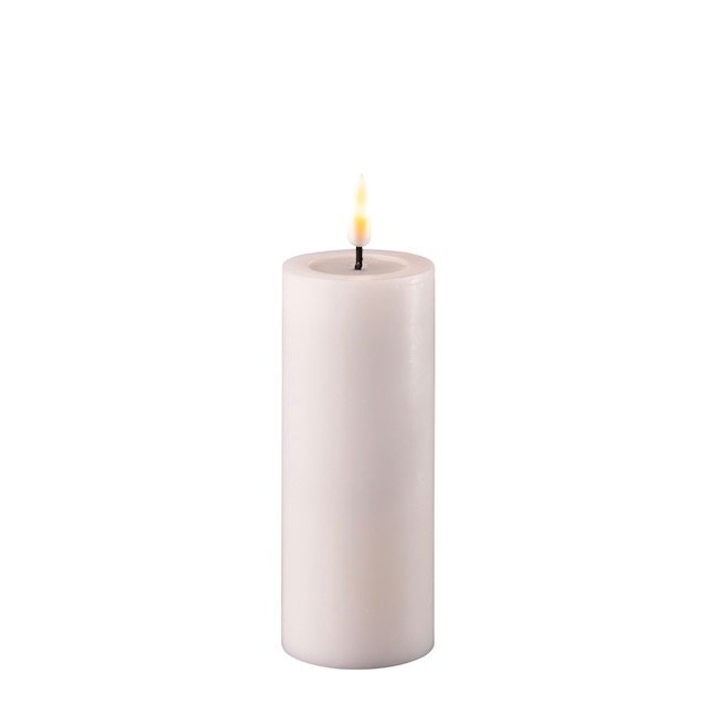 LED Stumpenkerze Real Flame weiß
