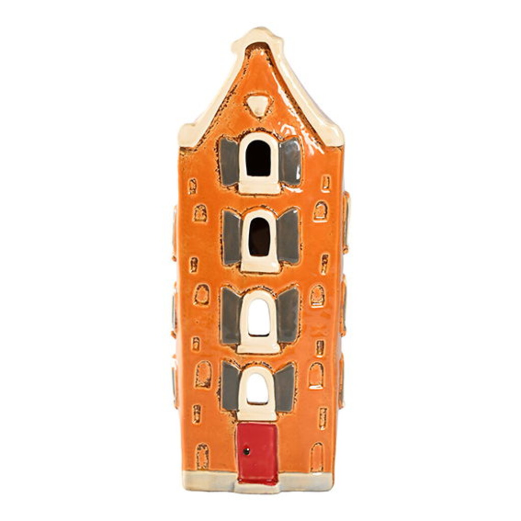 Det Gamle Apotek Lichthaus Keramikhaus altes Stadthaus orange online kaufen bei SKANDEKO