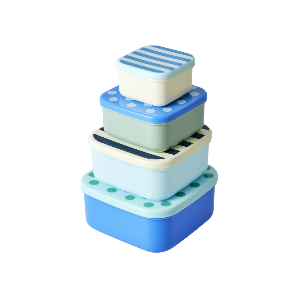 RICE Kunststoff Frischhaltedosen-Set Stripes &amp; Dots (4er-Set) online kaufen bei SKANDEKO (Ansicht 2)