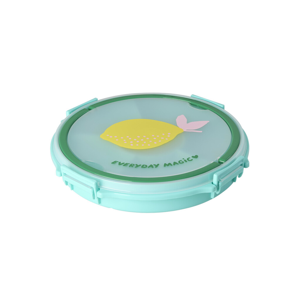 RICE Serviertablett mit Griffen in Mint mit Zitronen-Print online kaufen bei SKANDEKO