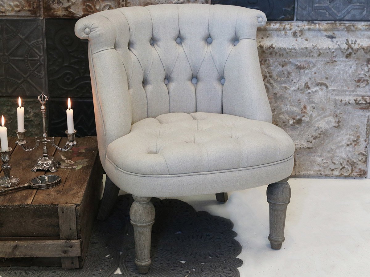 Chic Antique Franz. Sessel in Leinenstoff online kaufen bei SKANDEKO (Ansicht 2)