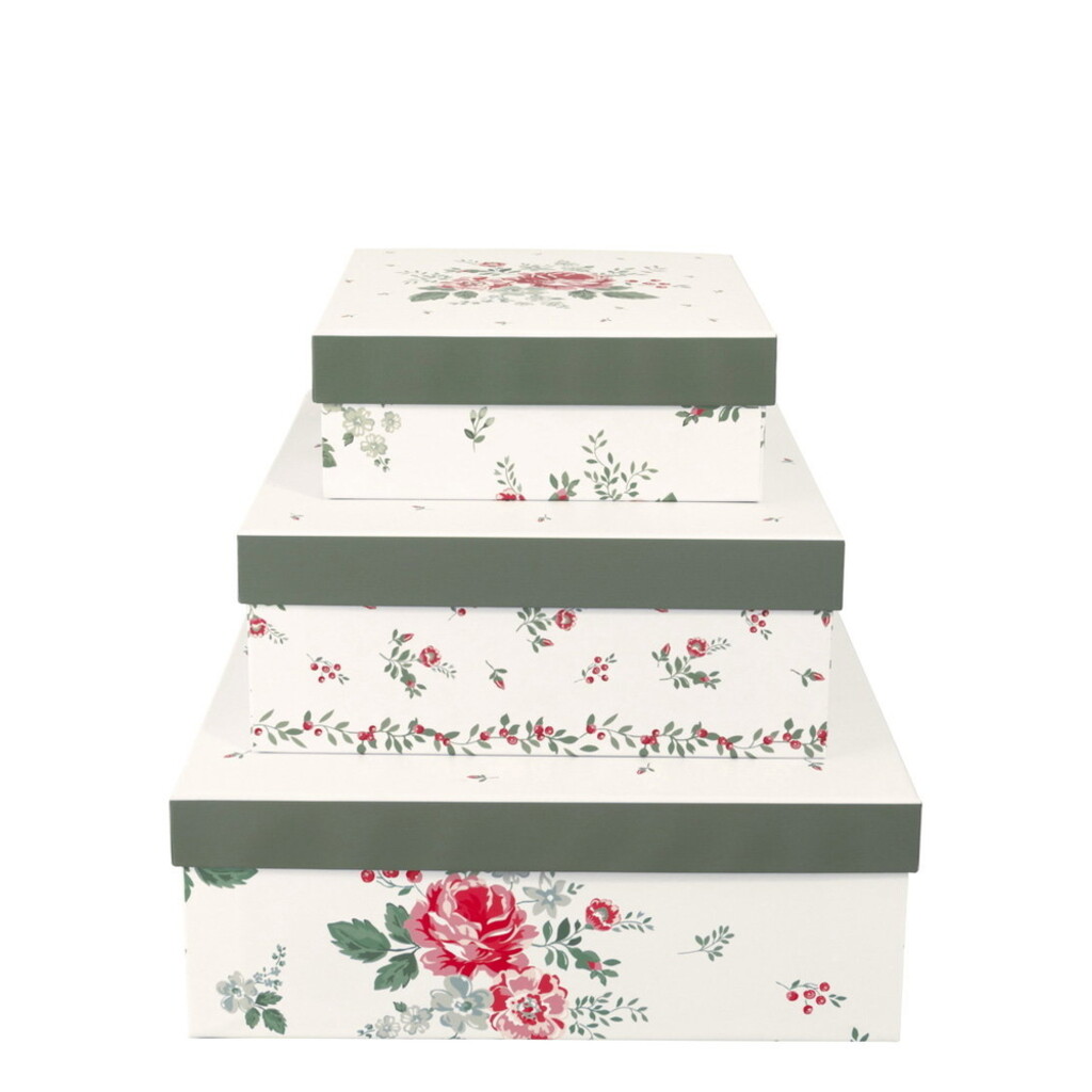 GreenGate Geschenkboxen Erica White 3er-Set online kaufen bei SKANDEKO