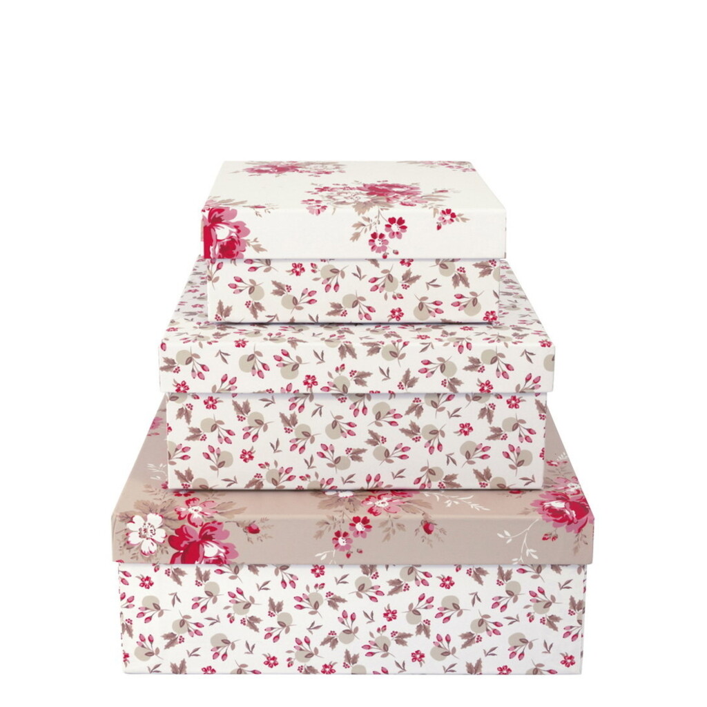 GreenGate Geschenkboxen Marie Red 3er-Set online kaufen bei SKANDEKO