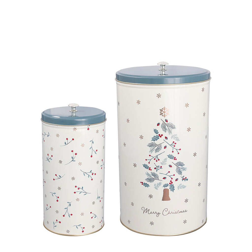 GreenGate Runde Dosen Lucie Xmas 2er Set online kaufen bei SKANDEKO