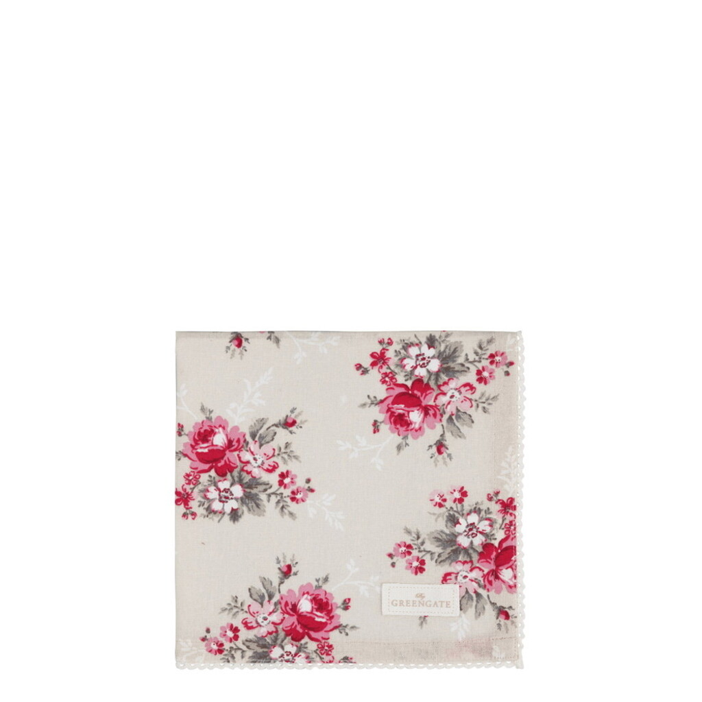 GreenGate Stoffserviette Marie Beige mit Spitze online kaufen bei SKANDEKO