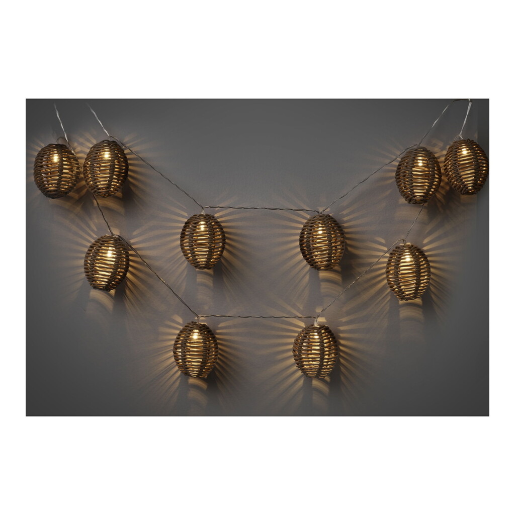 House Nordic Carlisle LED Lichterkette - Natur/Schwarz