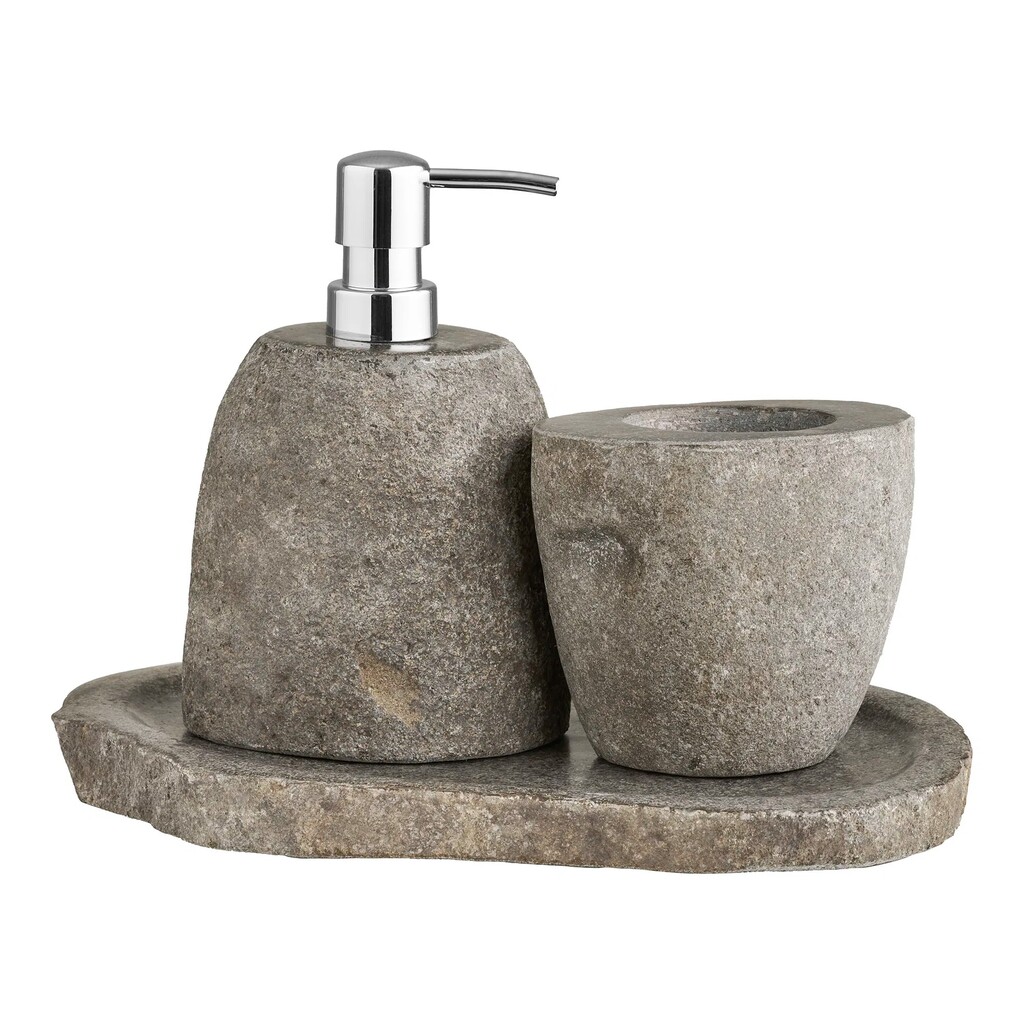 House Nordic Gara Badezimmer Waschbecken Set, Seifenspender, Becher online kaufen bei SKANDEKO
