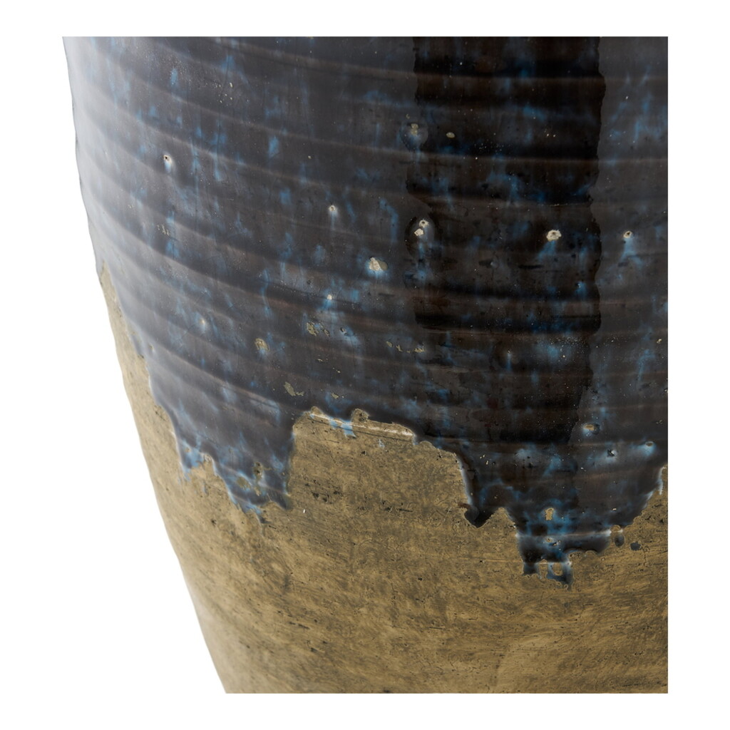 Keramik-Bodenvase Dunkelblau