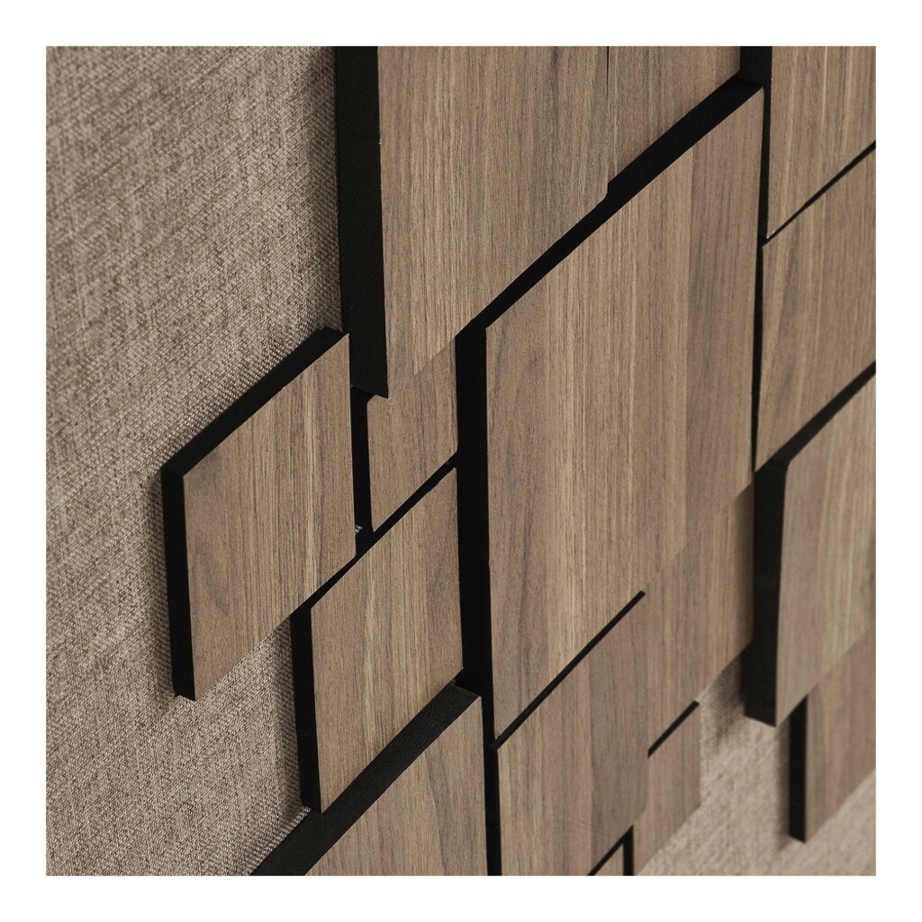 Relief Wanddekoration Gala Braun 60x60 cm
