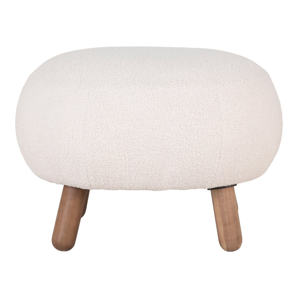 Savona Loungesessel Set mit Pouf Weiß