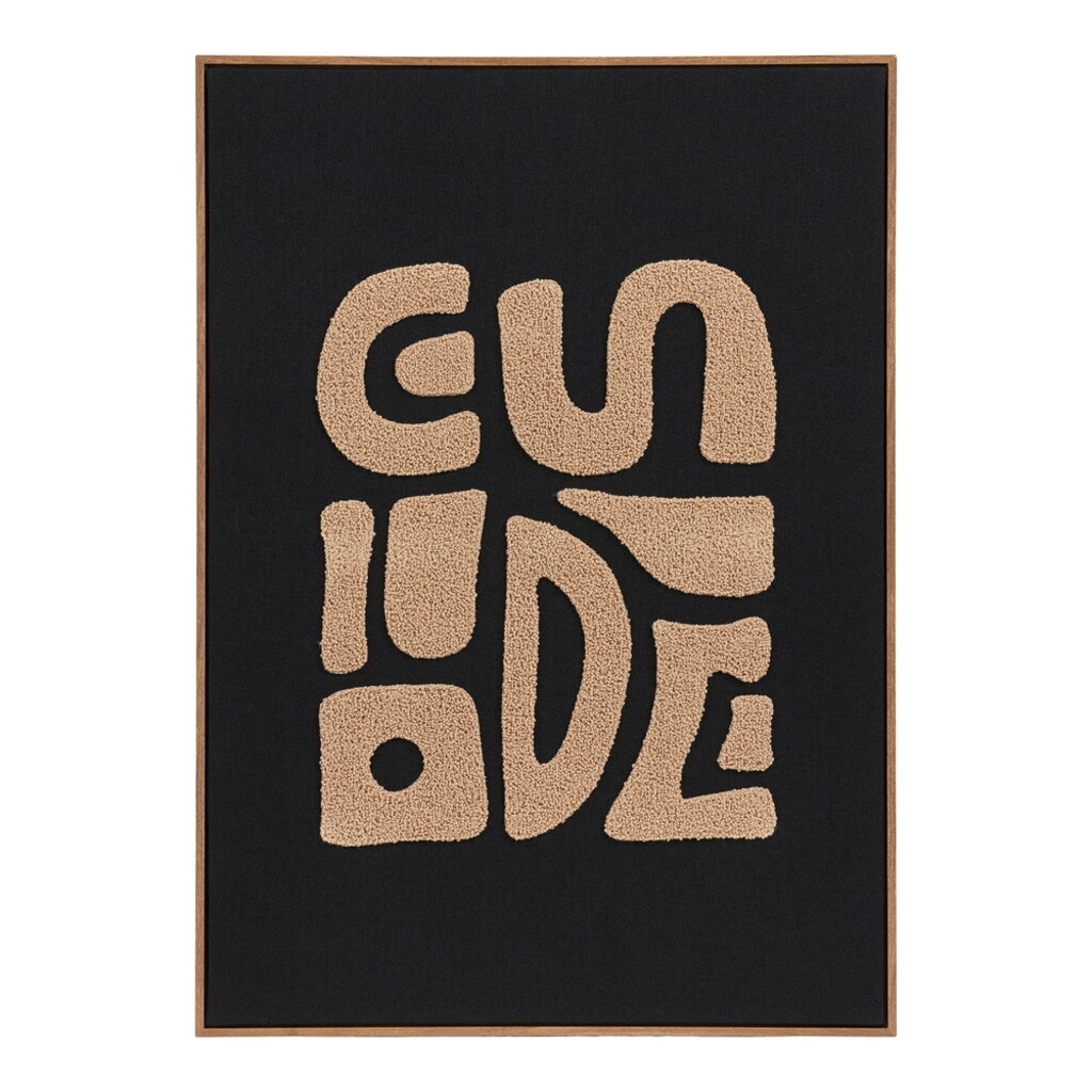 Wanddekoration Tine Beige/Schwarz 50x70 cm