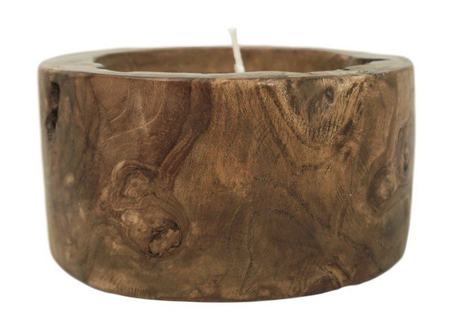 Baumstammkerze Teakholz